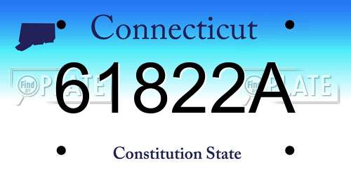 61822A Connecticut License Plate