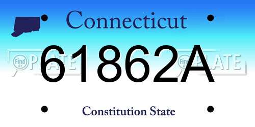 61862A Connecticut License Plate