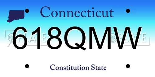 618QMW Connecticut License Plate