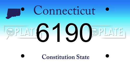 6190 Connecticut License Plate