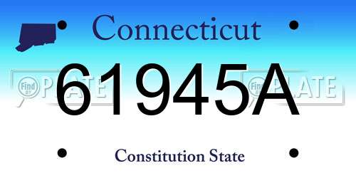61945A Connecticut License Plate