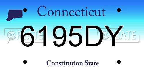 6195DY Connecticut License Plate