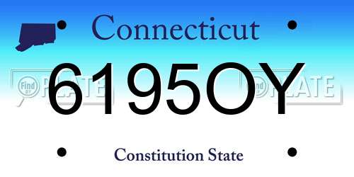 6195OY Connecticut License Plate