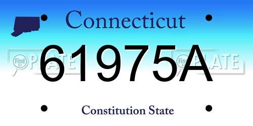 61975A Connecticut License Plate