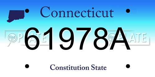 61978A Connecticut License Plate
