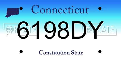 6198DY Connecticut License Plate
