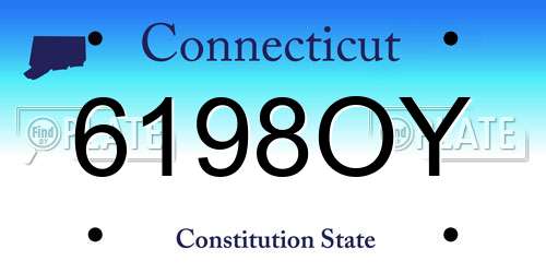 6198OY Connecticut License Plate