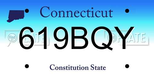 619BQY Connecticut License Plate