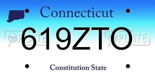 619ZTO Connecticut License Plate