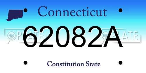 62082A Connecticut License Plate