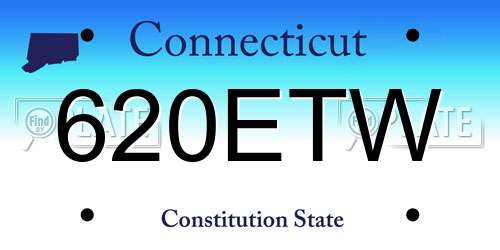 620ETW Connecticut License Plate