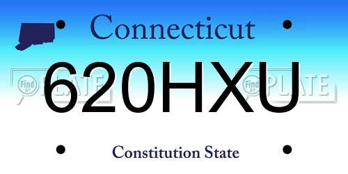 620HXU Connecticut License Plate