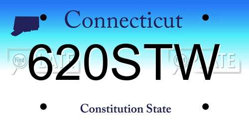 620STW Connecticut License Plate