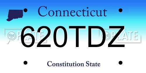 620TDZ Connecticut License Plate