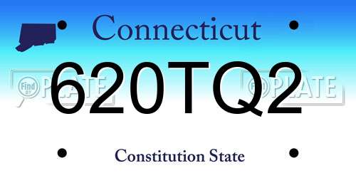 620TQ2 Connecticut License Plate