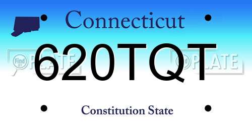 620TQT Connecticut License Plate