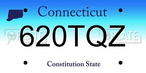620TQZ Connecticut License Plate