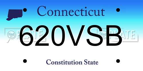 620VSB Connecticut License Plate