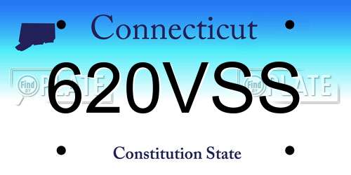 620VSS Connecticut License Plate