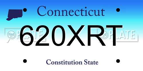 620XRT Connecticut License Plate