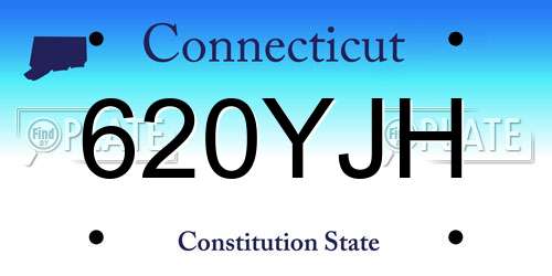 620YJH Connecticut License Plate
