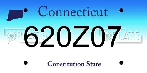 620Z07 Connecticut License Plate