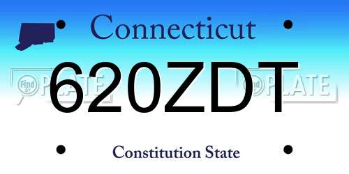 620ZDT Connecticut License Plate
