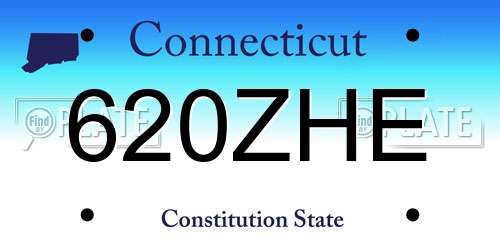 620ZHE Connecticut License Plate