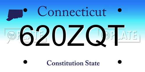 620ZQT Connecticut License Plate