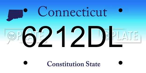 6212DL Connecticut License Plate