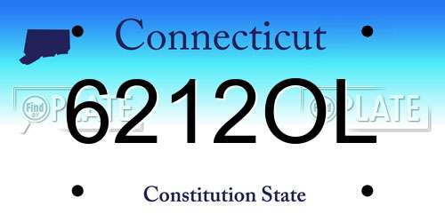 6212OL Connecticut License Plate