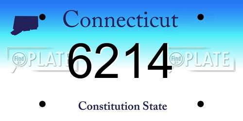 6214 Connecticut License Plate