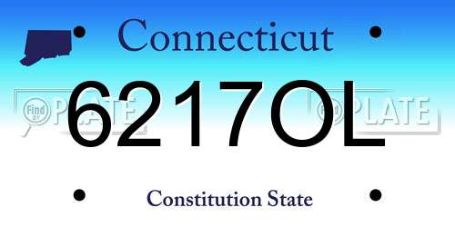 6217OL Connecticut License Plate