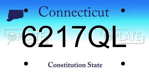 6217QL Connecticut License Plate