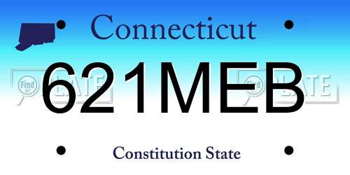 621MEB Connecticut License Plate