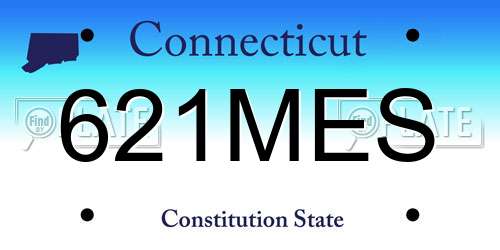 621MES Connecticut License Plate