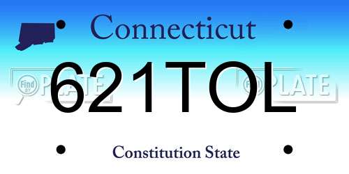 621TOL Connecticut License Plate
