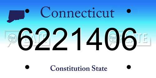 6221406 Connecticut License Plate