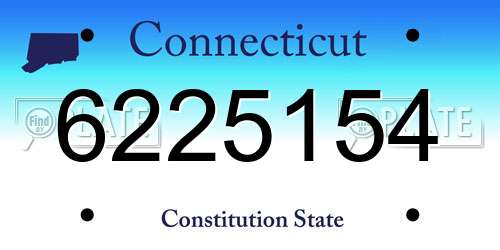 6225154 Connecticut License Plate