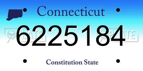 6225184 Connecticut License Plate