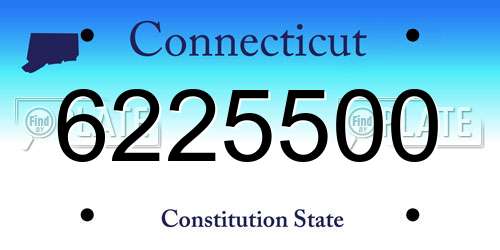 6225500 Connecticut License Plate