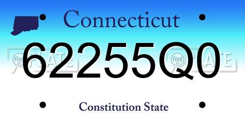 62255Q0 Connecticut License Plate