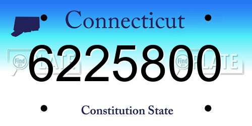 6225800 Connecticut License Plate
