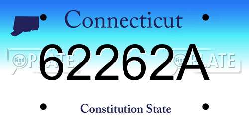 62262A Connecticut License Plate