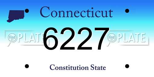 6227 Connecticut License Plate