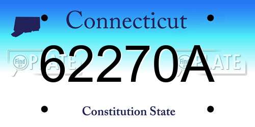 62270A Connecticut License Plate