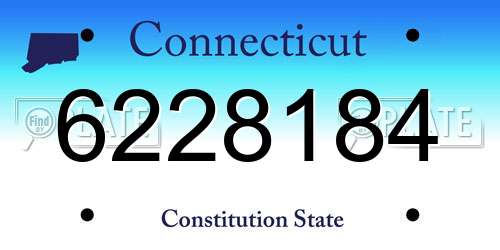 6228184 Connecticut License Plate