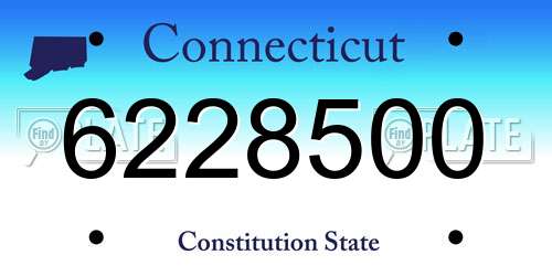 6228500 Connecticut License Plate