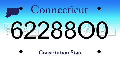 62288O0 Connecticut License Plate