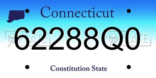 62288Q0 Connecticut License Plate